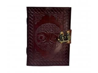 Celtic Embossed Leather Journal Diary Handmade with leather strap closure Blank Book